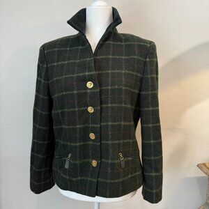 Worth Vintage Plaid Long Sleeves Blazer